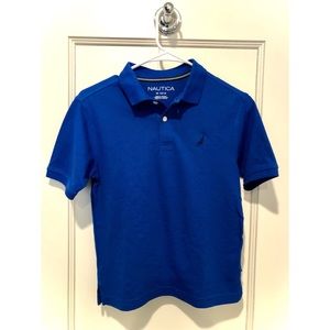 Náutica Blue Polo Shirt Boys Médium 10/12
